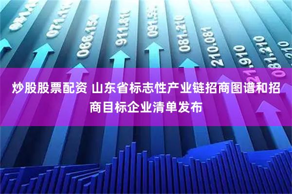 炒股股票配资 山东省标志性产业链招商图谱和招商目标企业清单发布